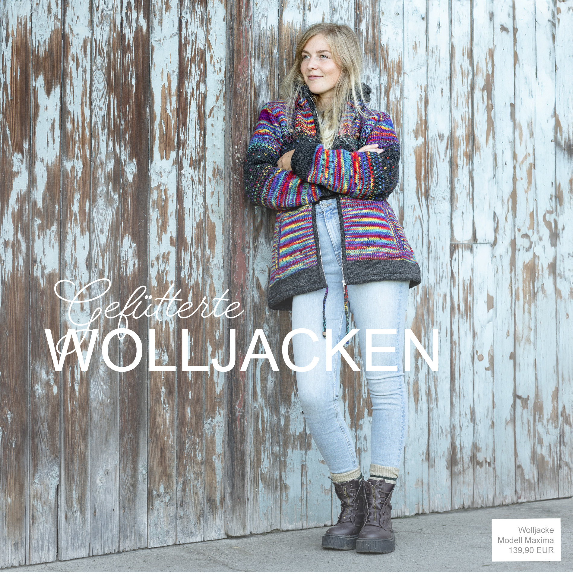 Gefütterte Wolljacken für Damen und Herren